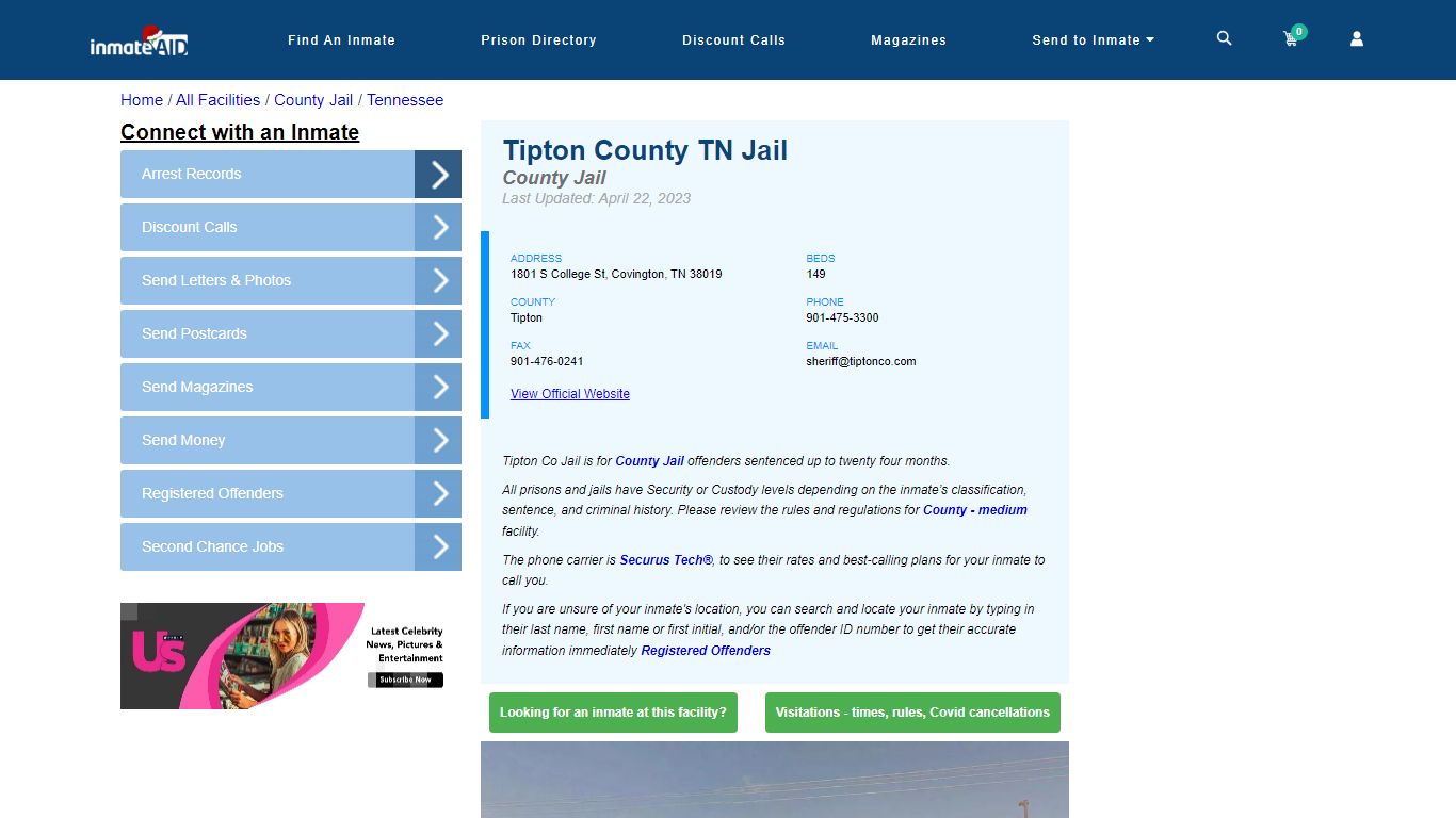 Tipton County TN Jail - Inmate Locator - Covington, TN